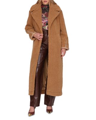 Embellished Belted Oversized Coat