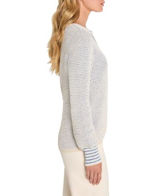 Tuck Texture Split Neck Sweater