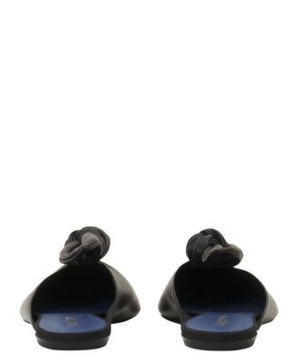 Women&#39;s Midnight Step Leather Bow Mule