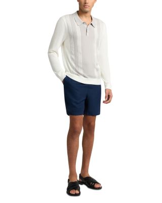 Cotton Knit Long Sleeve Polo