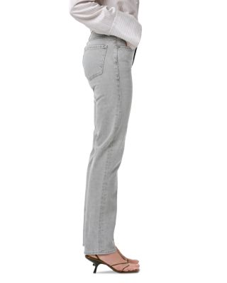 Zurie High Rise Straight Leg Jeans in Quartz Grey