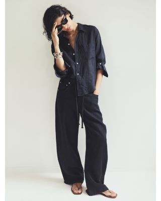 Brynn Drawstring Linen Trousers