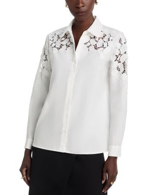 The Kira Openwork Appliqu&eacute; Blouse