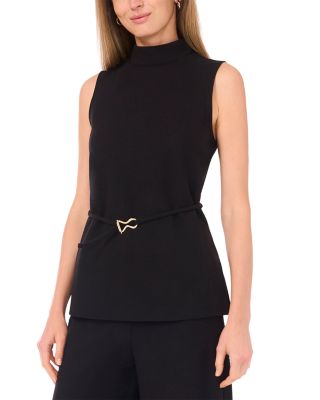 Mock Neck Sleeveless Sweater