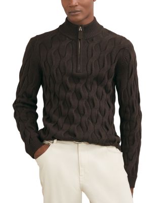 Quarter Zip Funnel Neck Sweater