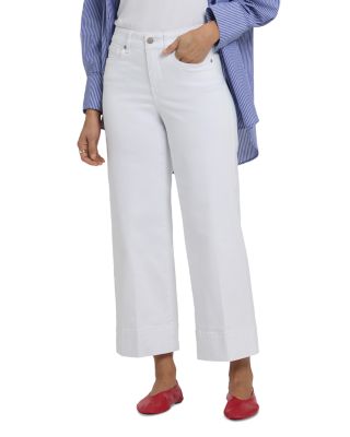 Teresa Wide Leg Ankle Jeans in Optic White