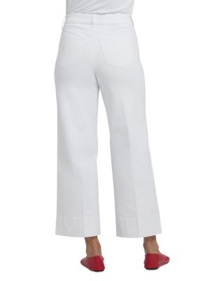 Teresa Wide Leg Ankle Jeans in Optic White