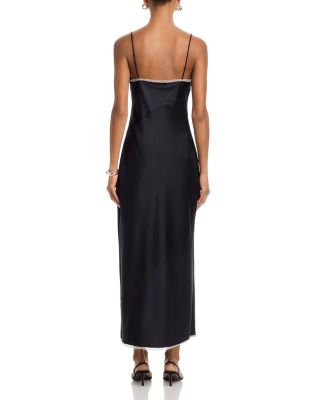 Isolie Lace Bow Crepe Maxi Dress