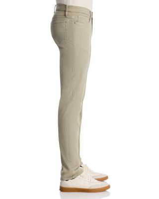 L'Homme Slim Brushed Twill Pants in Mintleaf
