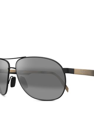 Castles Polarized Pilot Sunglasses, 62mm