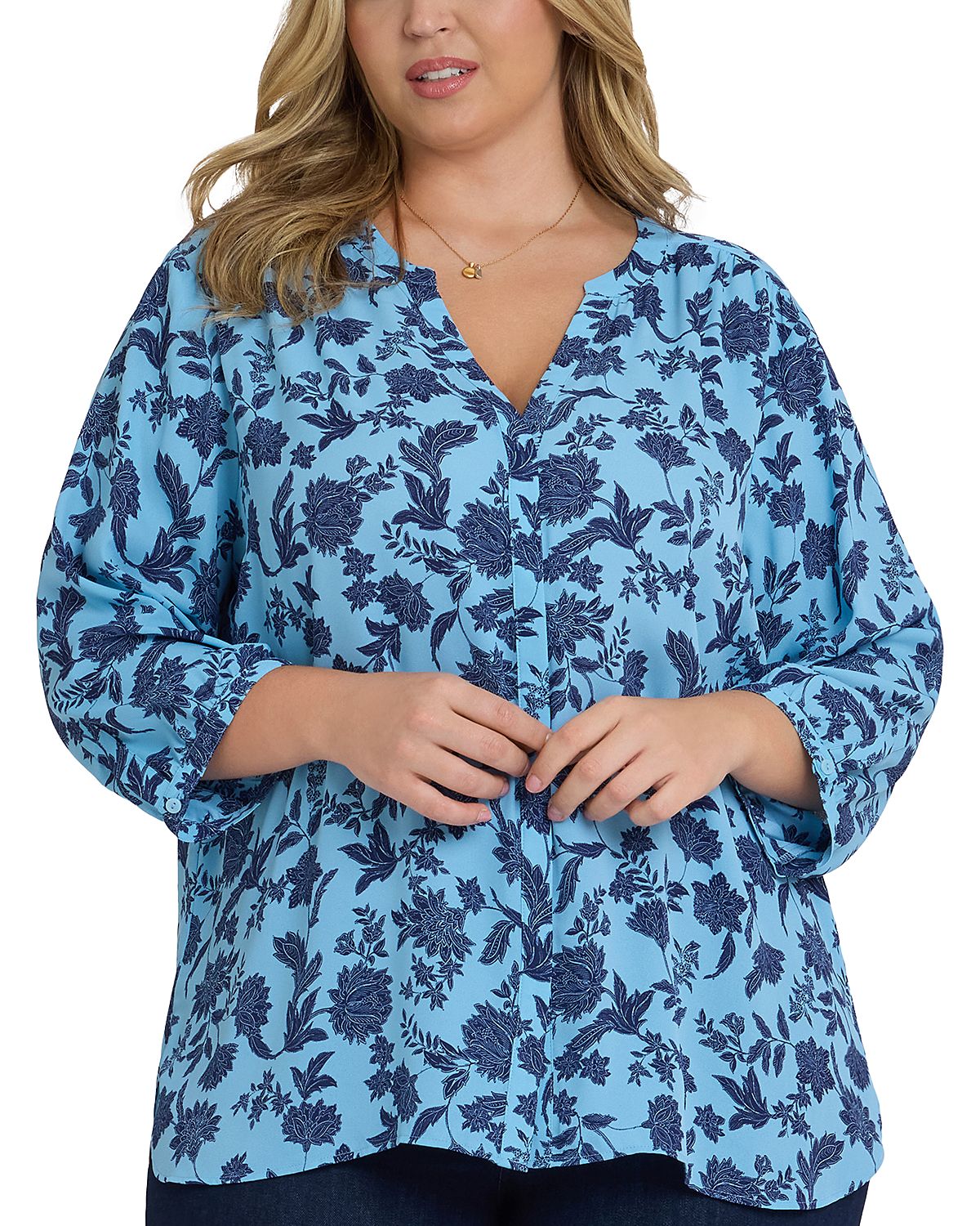 Nydj Plus Pintuck Blouse