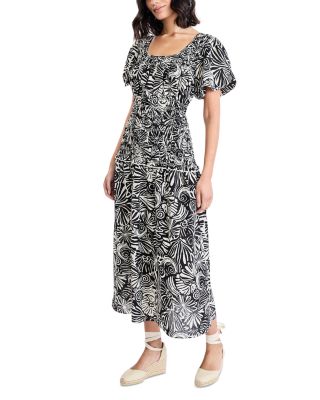 Flutter Sleeve Midi Dress
