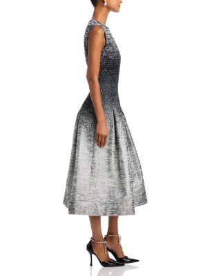 Ombr&eacute; Boucl&eacute; Jacquard Dress