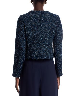 Crochet Trimmed Textured Stitch Sweater & Jacket