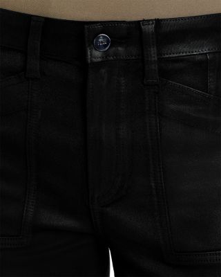 Quincy Mid Rise Ankle Jeans in Black Fog Luxe Coating