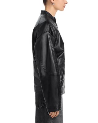 Domenico Leather Bomber Jacket