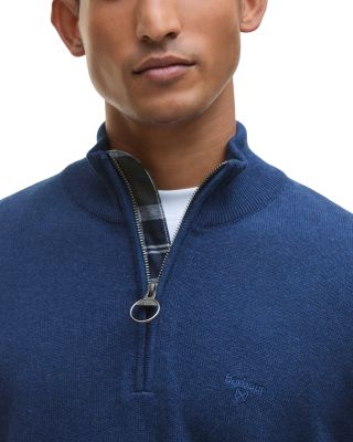 Cotton Half Zip Knitted Jumper