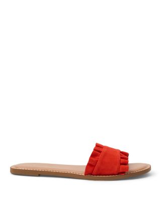 Women's Rozette Ruffle Slides