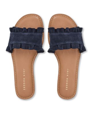Women's Rozette Ruffle Slides