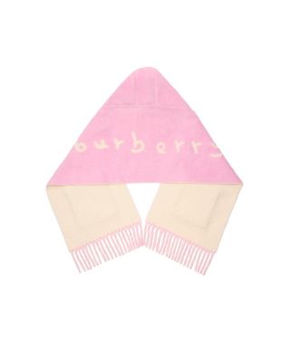  Logo Alpaca Wool Blend Hooded Scarf