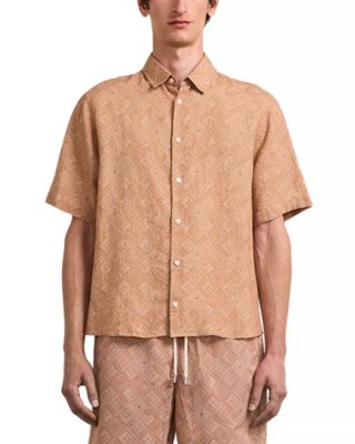 Castro Angra Madeira Print Linen Shirt