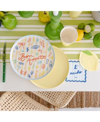  Le Dinner Lemon Paper Cocktail Napkins, Set of 20