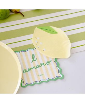  Le Dinner Paper Cocktail Napkins, Set of 20, 5 of Each Style Per Pack