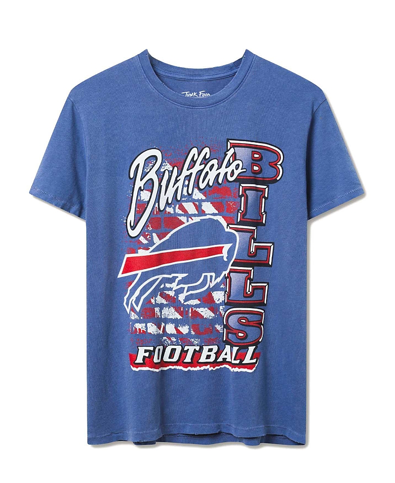 Junk Food Clothing Women's Nfl Buffalo Bills Brick Vintage Tee In Blue