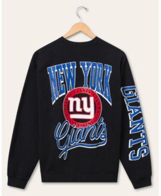  Unisex NFL New York Giants Glitter Flea Market Crew Fleece Sweatshirt