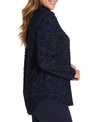 Any Occasion Clipped Jacquard Top