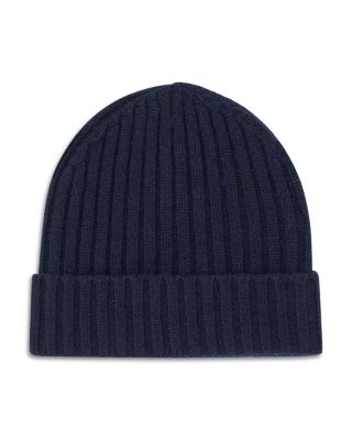 Men's Ribbed Pure Cashmere Beanie