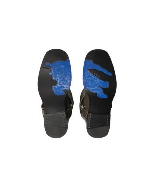 Women's Leather Saddle High Boots