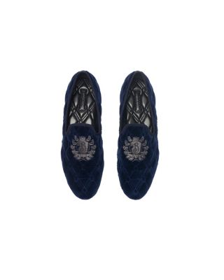 Men's Quilted Velvet Estate Slippers