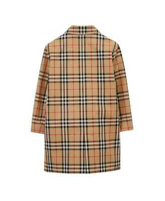 Boys' Reversible Check Gabardine Car Coat - Little Kid, Big Kid