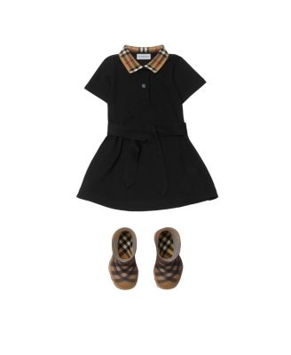 Girls' Check Collar Cotton Polo Shirt Dress - Baby