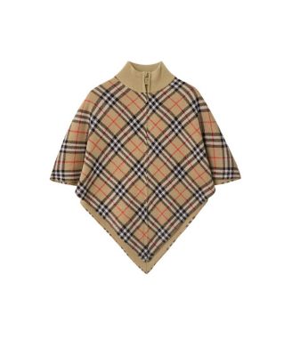 Girls' Check Wool Cape - Big kid