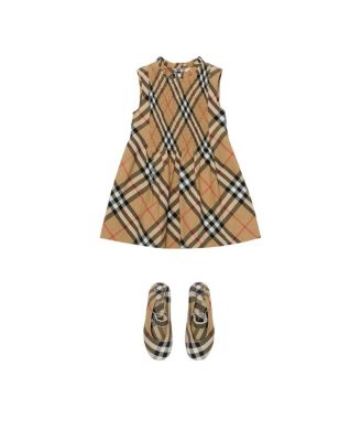  Girls' Check Cotton Poplin Dress - Baby