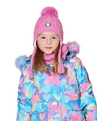 Girls' Lined Winter Hat with Pompom - Little Kid, Big Kid