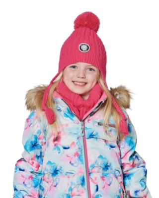 Girls' Lined Winter Hat with Pompom - Little Kid, Big Kid