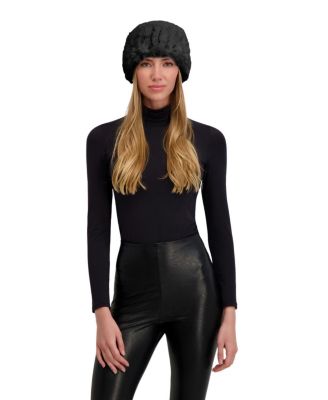 Faux Fur Rex Rabbit Knit Headband