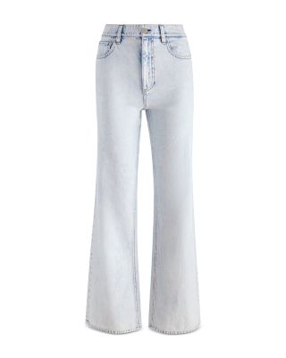 Chic High Rise Wide Leg Jeans in Dark Light Indigo