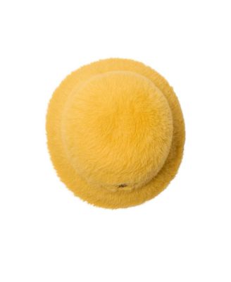 Knight Stamp Faux Fur Bucket Hat