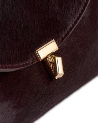 Mini T-Lock Calf Hair Clutch