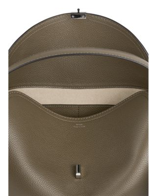 T-Lock Smooth Leather Convertible Top Handle Bag in Ash