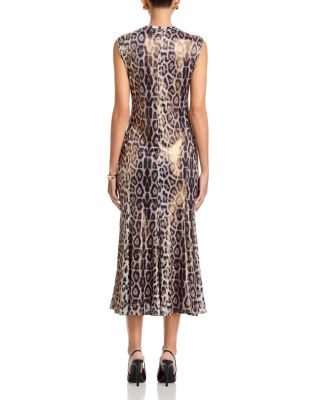 Leopard Fitted Maxi Dress
