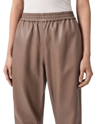 Jen Leather Jogger Pants