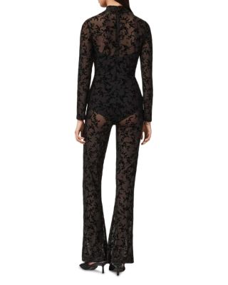 Rylee Flocked Lace Catsuit