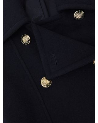 Farley Button Detail Double Breasted Coat