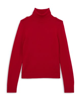 Corrine Wool Button Detail Knit Sweater