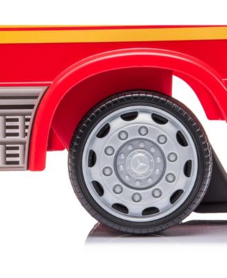 Unisex Mercedes Antos Kids Fire Truck 1-Seater Push Car - Ages 2-4